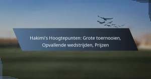 Hakimi’s Hoogtepunten: Grote toernooien, Opvallende wedstrijden, Prijzen