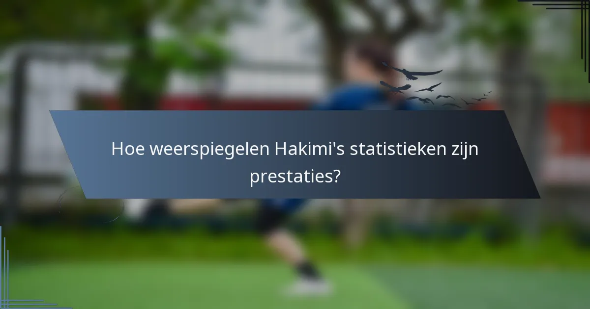 Hoe weerspiegelen Hakimi's statistieken zijn prestaties?