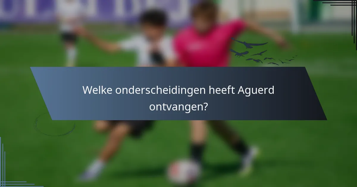 Welke onderscheidingen heeft Aguerd ontvangen?